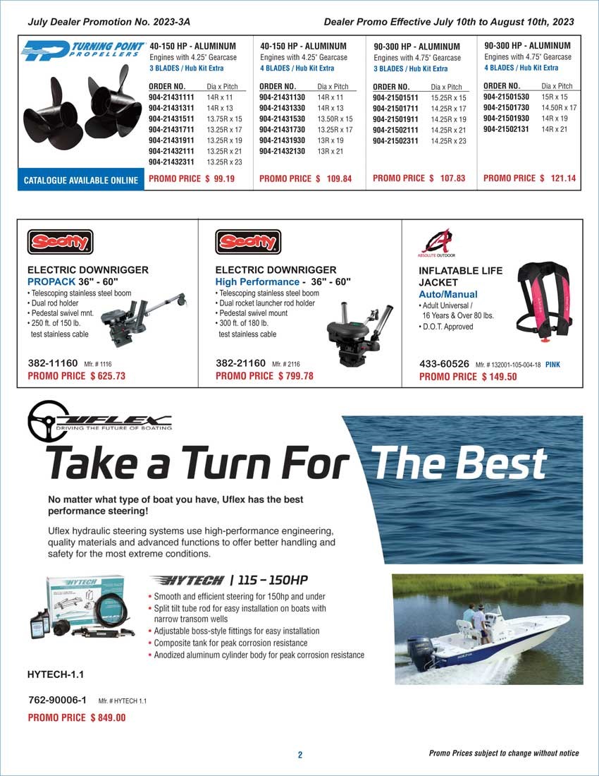 C.C.Marine Distributors of boat parts in Canada